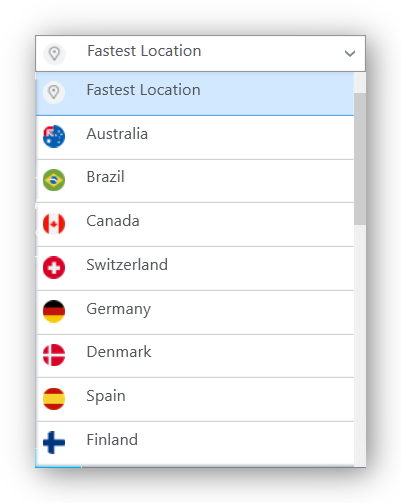McAfee Safe Connect has one of the smallest server lists McAfee Safe Connect has one of the smallest server lists