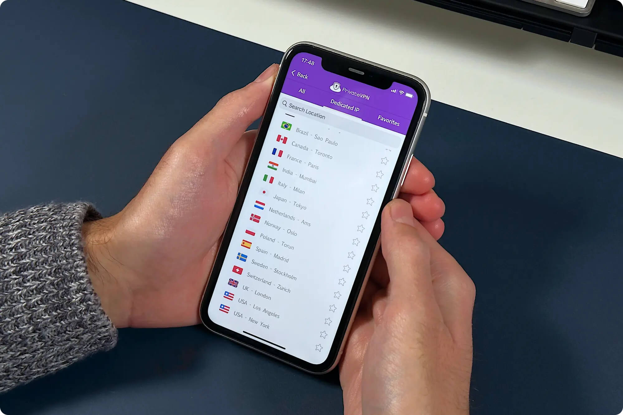 PrivateVPN operates servers in six South American countries
