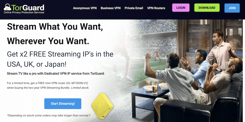 TorGuard’s streaming bundle TorGuard’s streaming bundle