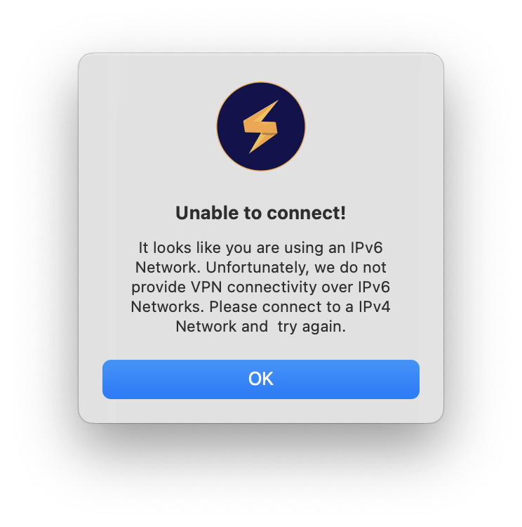 FastestVPN blocks IPv6 connections on macOS FastestVPN blocks IPv6 connections on macOS