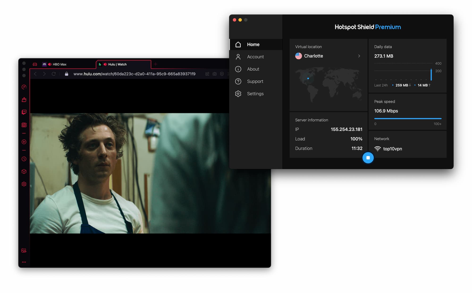 watch Hulu and other US streaming sites using HSS Premium