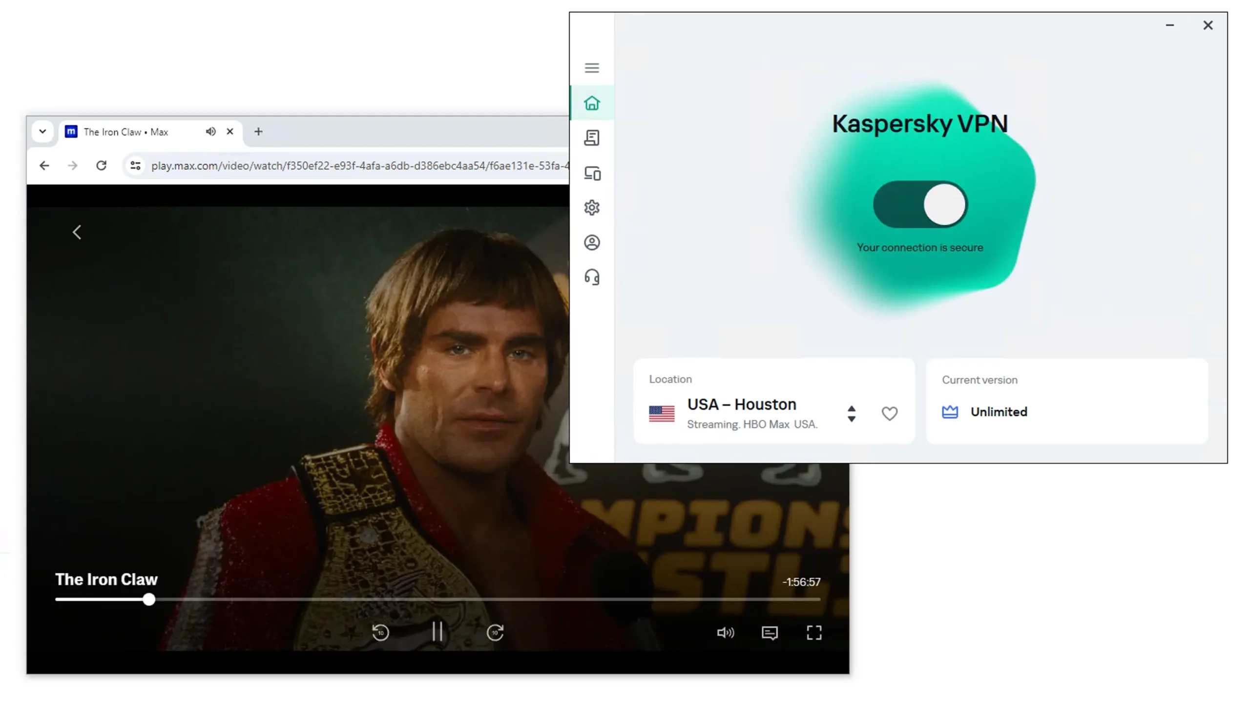 We used Kaspersky VPN to stream The Iron Claw on HBO Max We used Kaspersky VPN to stream The Iron Claw on HBO Max