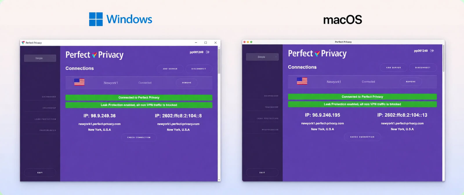Perfect Privacy’s apps Perfect Privacy’s apps
