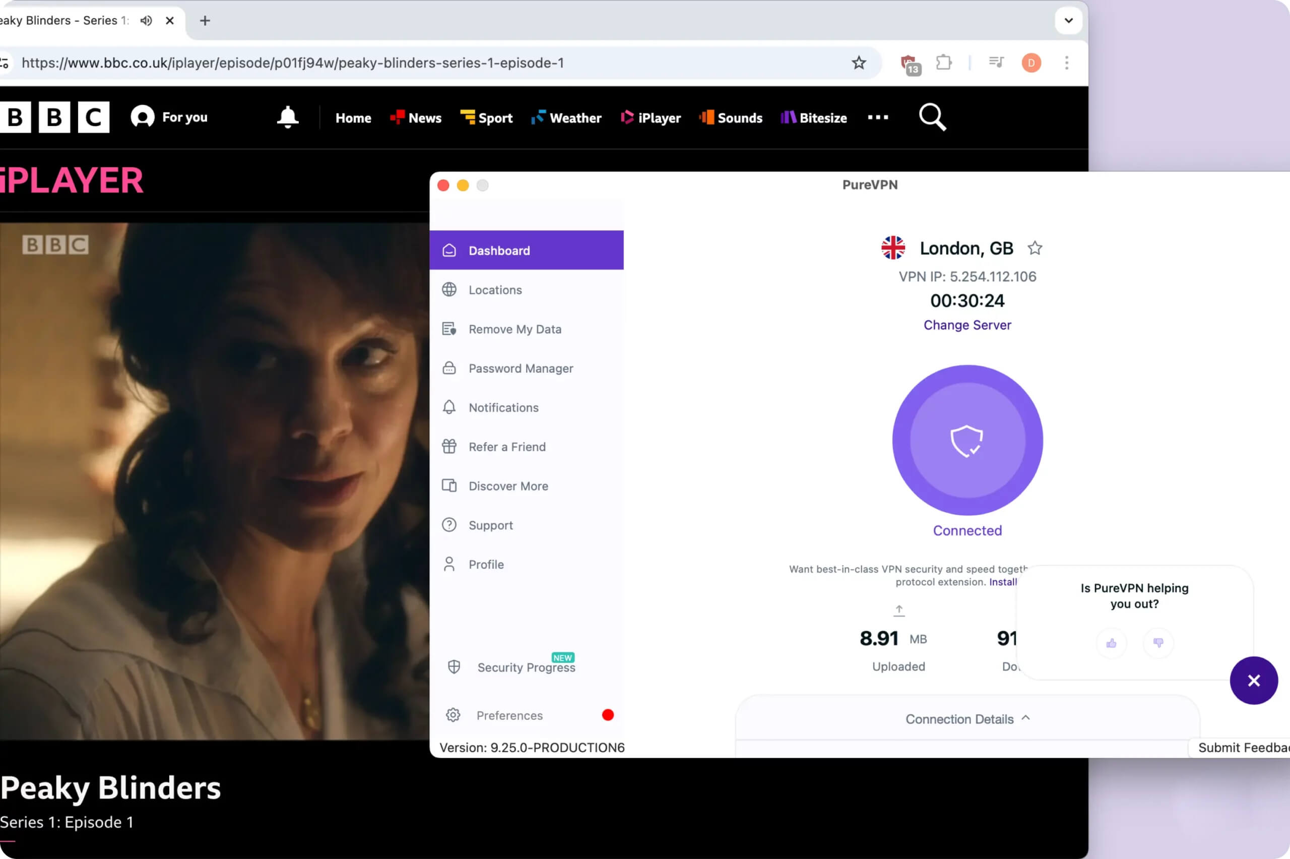 PureVPN offers a reliable way to watch BBC iPlayer outside the UK PureVPN offers a reliable way to watch BBC iPlayer outside the UK