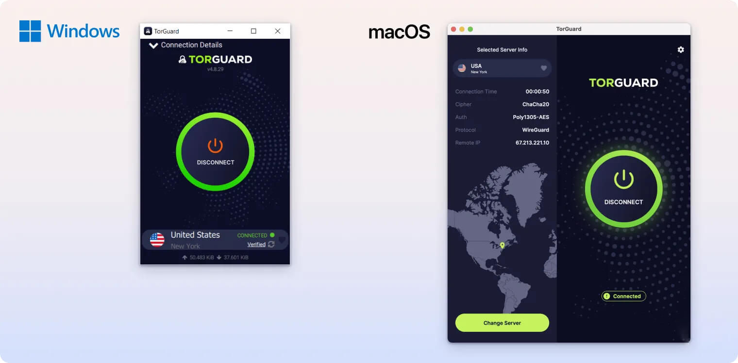 TorGuard’s Windows app TorGuard’s Windows app