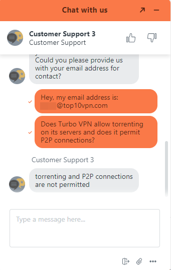 Turbo VPN does not allow torrenting Turbo VPN does not allow torrenting