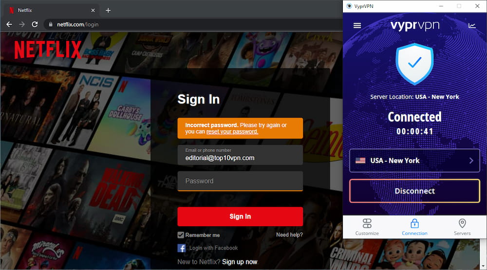 Netflix detected VyprVPN and refused us access to the platform Netflix detected VyprVPN and refused us access to the platform