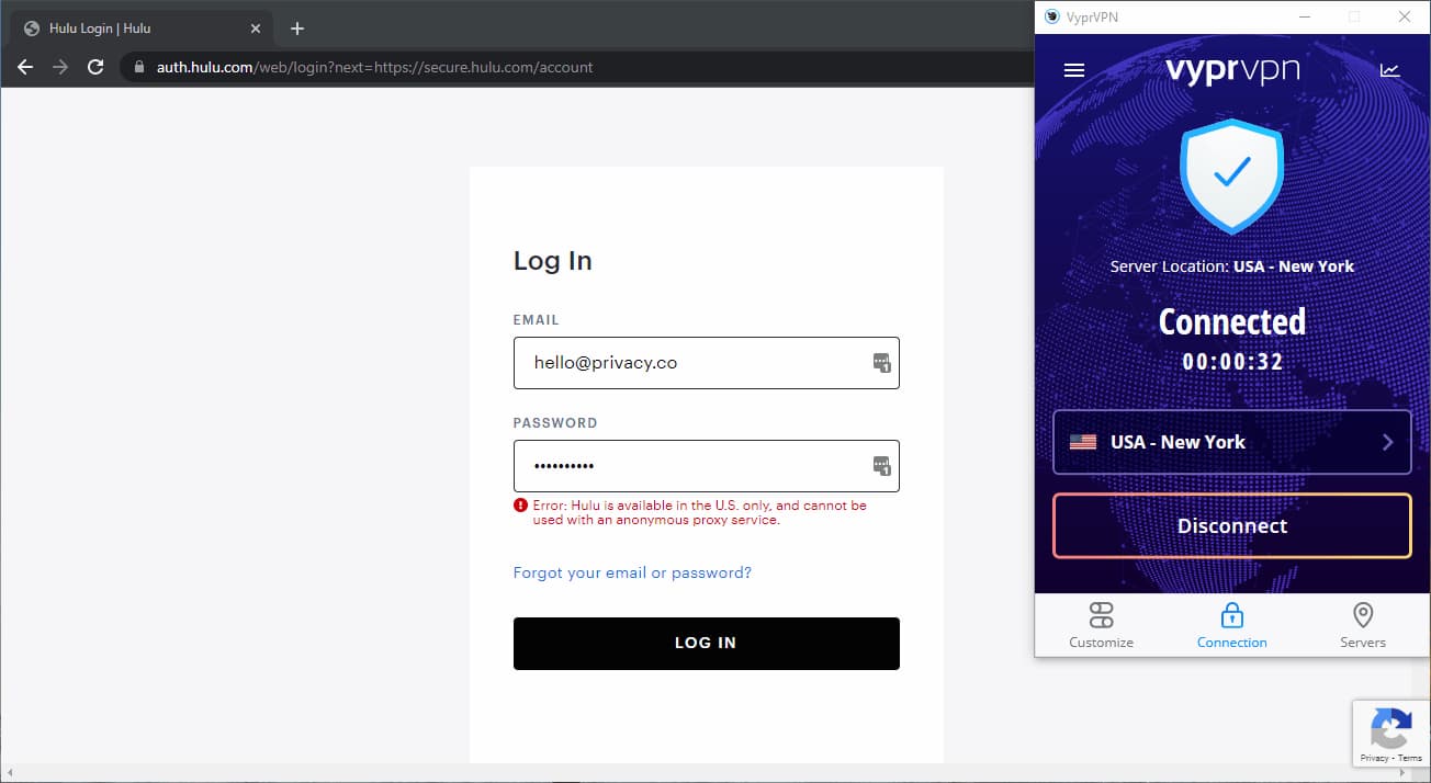 Hulu detected VyprVPN and blocked us from logging in Hulu detected VyprVPN and blocked us from logging in