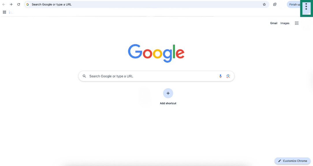 Google Chrome three-dots menu (⋮) 